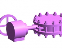 手动蝶阀-自适应管径-法兰-revit2019 [课程编码1948]